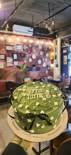 A custom cake made at The Vintage Home