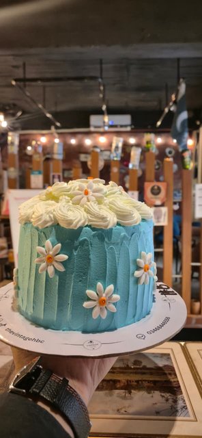 A custom cake made at The Vintage Home