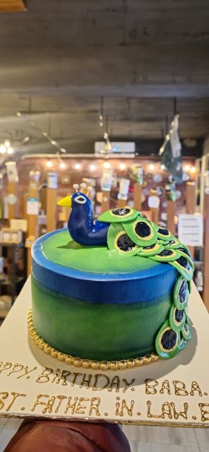 A custom cake made at The Vintage Home