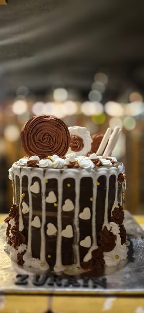 A custom cake made at The Vintage Home