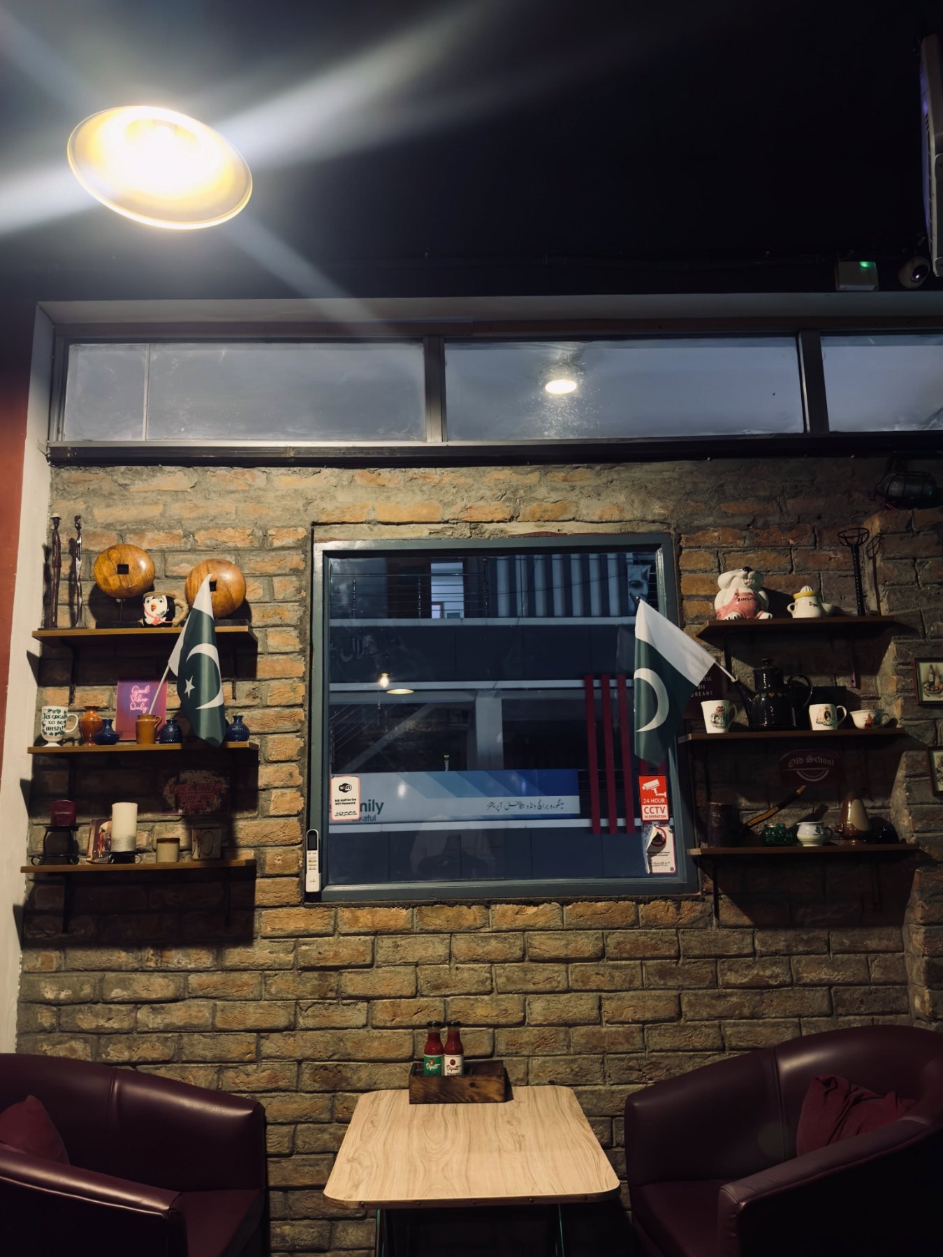 A table by the window