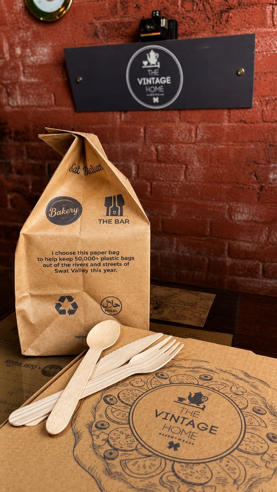 An order bagged at the counter